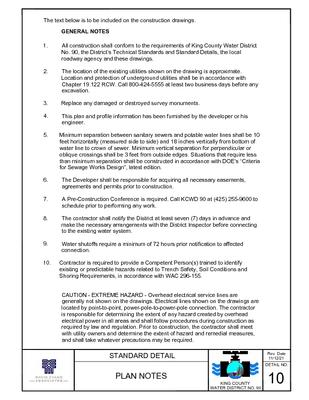 Standard Detail Plan Notes